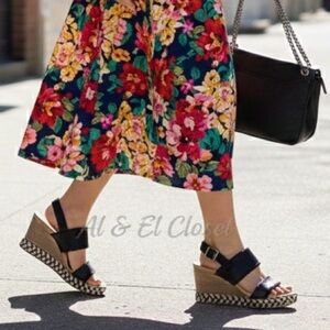 DV by Dolce Vita Esmaya Black Wedge Sandals – Women’s Size 8 – New in Box